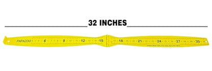 Fish Measuring Board - 32in Folding Fishing Ruler Lightweight Bump Board - Easy to Read and Portable Crab & Fish Measure Device, Fish Ruler for Boat, Kayak, Yellow - size: 32" Imperial Scale