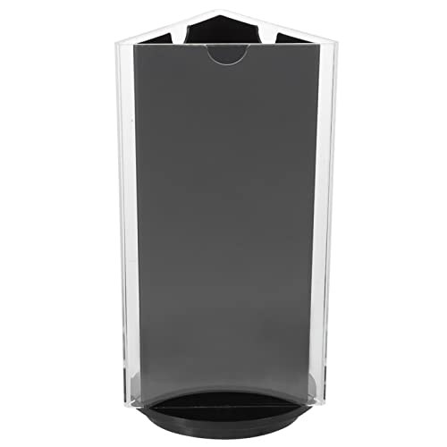 Acrylic Rotating Display Stand 3-Sided Triangular Table Card Holder 7.87X3.94X3.74 Inches for Restaurant Menu Signs Office Store Use