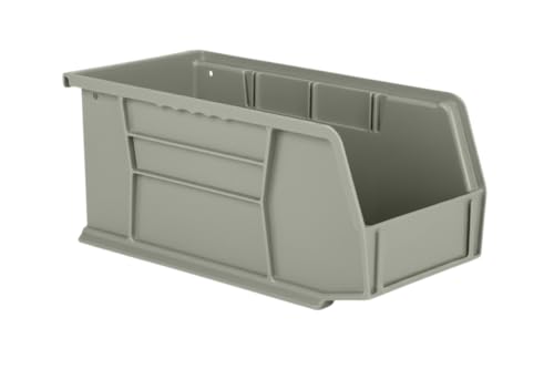 11" x 5.5" x 5" Plastic Stackable Storage Bin, Gray/Brown - color: Gray/Brown, size: 1 Pack