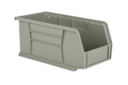 11" x 5.5" x 5" Plastic Stackable Storage Bin, Gray/Brown - color: Gray/Brown, size: 1 Pack