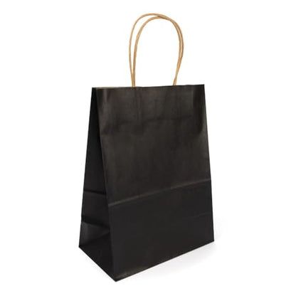 ClearBags Paper Merchandise Handle Bags (Black, 8 1/4 x 4 5/16 x 10 5/8) - color: Black, size: 8 1/4 x 4 5/16 x 10 5/8