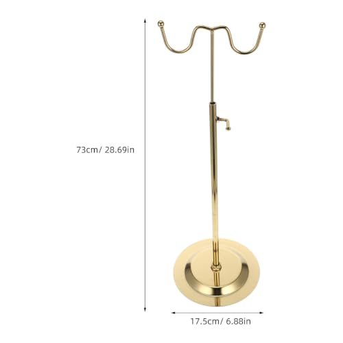Adjustable Height Handbag Display Stand Metal Purse Organizer for Store Counter Lightweight Handbag Hanger for Retail and Home Use Space-Saving Design for Bag Shops and Wardrobe