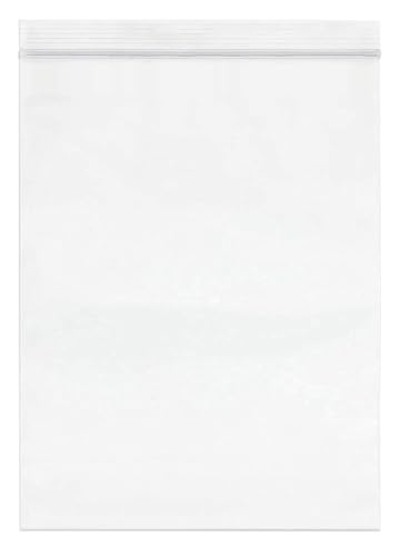 10" X 13" (100 Count) Quart Clear Reclosable Zip Plastic Poly Bags - size: 10” X 13”