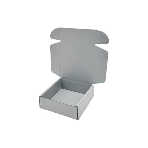 50 Pack 4.7x4.7x1.6 in Gray Shipping Boxes - color: Gray, size: 4.7x4.7x1.6 in