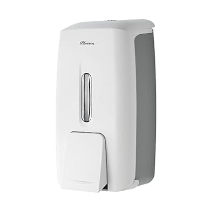 Soap Dispenser Wall Mount Adhesive Commercial Soap Dispenser 800ml No Drill Hand Sanitizer Dispenser for Bathroom Support Liquid and Gel,White-PN9088 - color: White