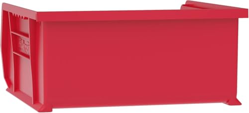 Akro-Mils 30235 AkroBins Plastic Storage Bins, 11"x11"x5", Red, 6-Pack - color: Red
