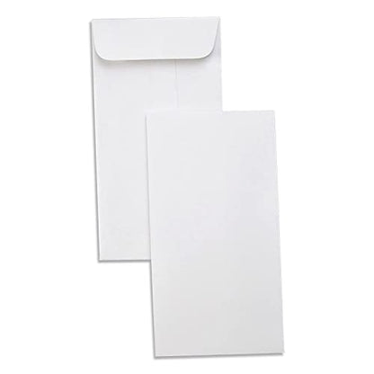 NextDayLabels #7 Coin Envelopes, Gummed Flap, 3.5x6.5", White, 100 Pack - size: 100 Gum Seal