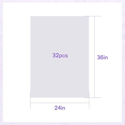 Simetufy 32 Sheets 24" x 36" White Tissue Paper for Gift Bags - color: white, size: 32 sheet (Pack of 1)