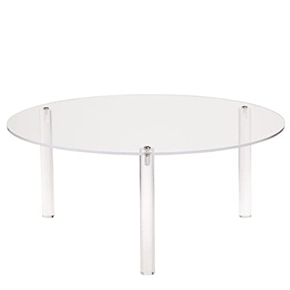 Juvale 4-Piece Round Acrylic Cake Stand Set - Versatile Dessert Display - Customizable Multi-Tier Buffet Risers - Easy-Store Stackable Acrylic Cupcake Stand - 6 in, 8 in, 10 in & 12 in, Clear