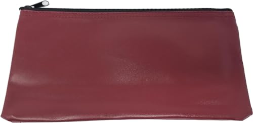 3-Piece Set PM Company Security Bank Deposit/Utility Zipper Coin Bag/Pouch Safe Money Organizer Bag / 11 X 5.5 Inches (Maroon) - color: Maroon, size: Pack of 3