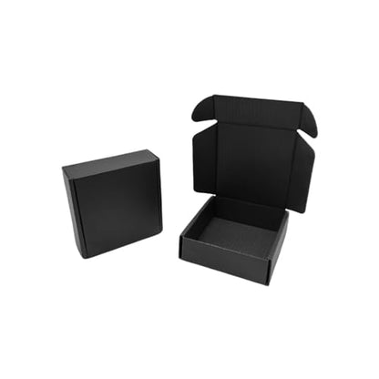 50 Pack 6x6x2 in Black Shipping Boxes - color: Black, size: 6x6x2 in