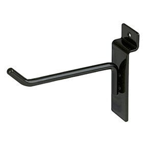 Dazzling Displays 4" Black Slatwall Hooks (Box of 25)