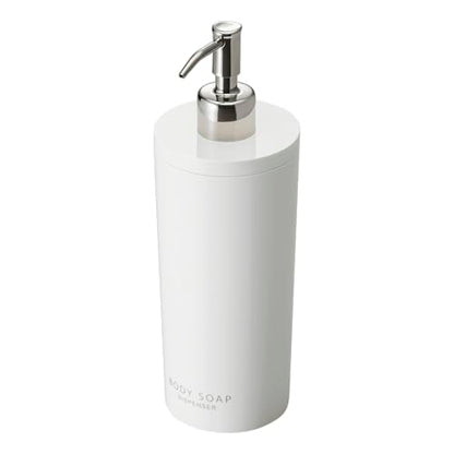 Yamazaki Home Tower Shower Dispenser - Contemporary Bottle Pump - Body Soap - Abs Plastic - 16.9 Fluid Oz., 500 Ml - color: White, style: Body Soap
