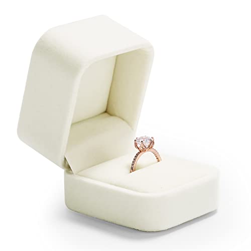 Oirlv Ring Box Wedding Day For Women Velvet Jewelry Box For Engagement Ring Boxes For Proposal - style: Ring Box
