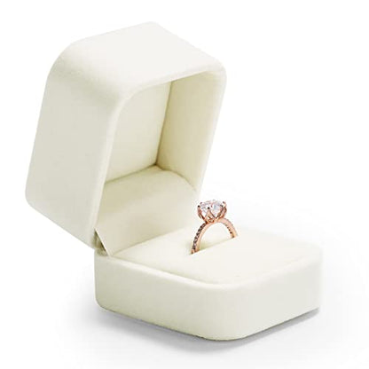 Oirlv Ring Box Wedding Day For Women Velvet Jewelry Box For Engagement Ring Boxes For Proposal - style: Ring Box