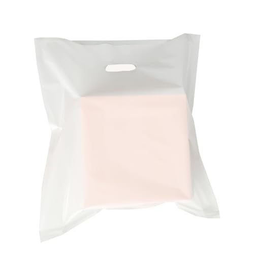 Krodtige 100 Pack 20" x 22"x 2 Mil Thick Extra Large White Merchandise Bags with Die Cut Handles