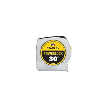 STANLEY PowerLock Tape Measure, 30-Foot (33-430) - size: 9.1 m
