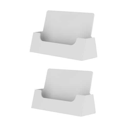 2 Pack Business Card Holders Counter 3.5" x 2" Appointment Cards Membership Saving Cards Trade Shows Networking Events Hairdressers Sales Agents Realtors Vendor Booths by Marketing Holders - color: White