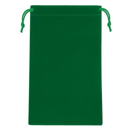 Mandala Crafts 8x17 Emerald Green Velvet Drawstring Shoe Dusting Bags - color: Emerald Green 8X17 Inches, size: 1 Count (Pack of 10)