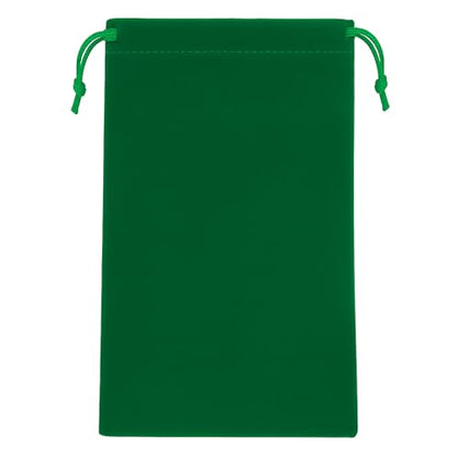 Mandala Crafts 8x17 Emerald Green Velvet Drawstring Shoe Dusting Bags - color: Emerald Green 8X17 Inches, size: 1 Count (Pack of 10)
