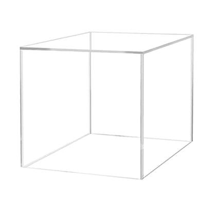 Acrylic Display Box for Collectibles 8" No Assembly for Figures Dolls Toys Memorabilia Dust Cover No Base 1 Side Open by Marketing Holders - size: 8"w x 8"d x 8"h