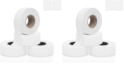 Perco 1 Line White Labels - 4,000 Blank Price and Date Gun Labels for Perco Lite, X, Plus and Pro 1 Line Price and Date Guns - 4 Rolls - Made in USA (Pack of 2) - size: 4 Rolls (Pack of 2)