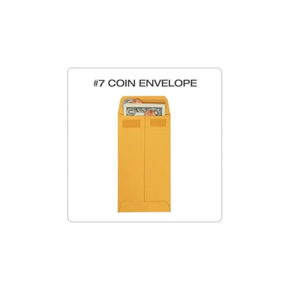 Quality Park #7 Coin and Small Parts Envelopes, Self Seal, for Home, Office, Garden, 24 lb Brown Kraft, 3-1/2 x 6-1/2 Inches, 500/Box (QUA50765) - size: small