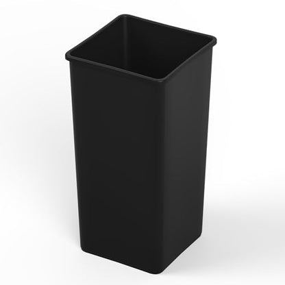 50 Gallon Black Square Commercial Trash Garbage Can | Outdoor Office Restaurant School Kitchen - color: Black, size: 50 Gallon, style: Trash Can