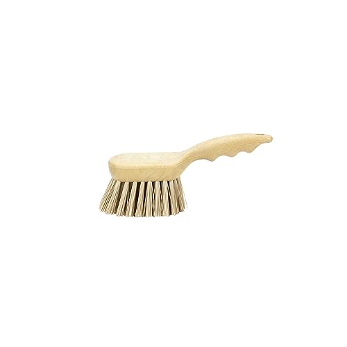 SPARTA 40541EC25 Plastic Scrub Brush, Utility Brush, Kitchen Brush With Hanging Hole For Cleaning, 8 Inches, Tan - color: Tan