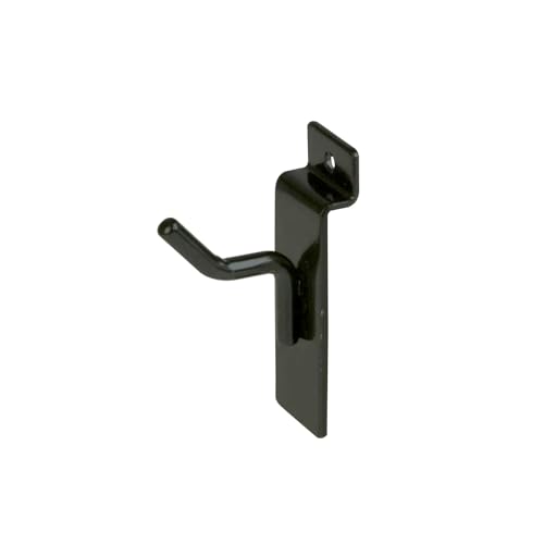 Econoco Slatwall Deluxe Hooks, 96 Pack, Black, 1in - color: Black, size: 1" Length