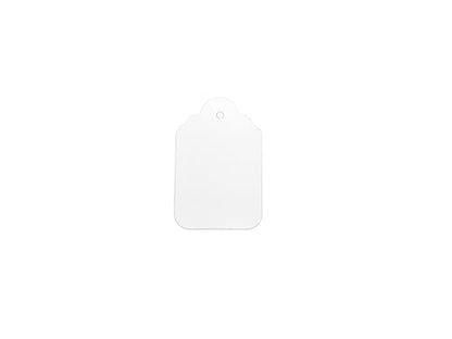 White Blank Hanging PricingTags Unstrung 1000 PCS 1 Set