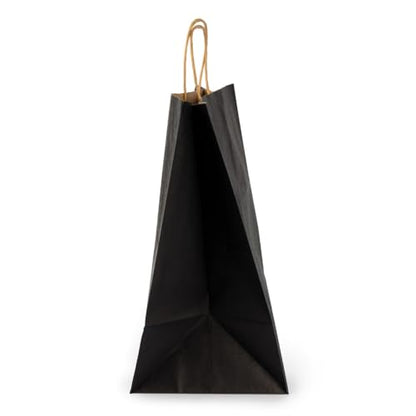 ClearBags Paper Merchandise Handle Bags (Black, 12 1/2 x 7 x 13) - color: Black, size: 12 1/2 x 7 x 13