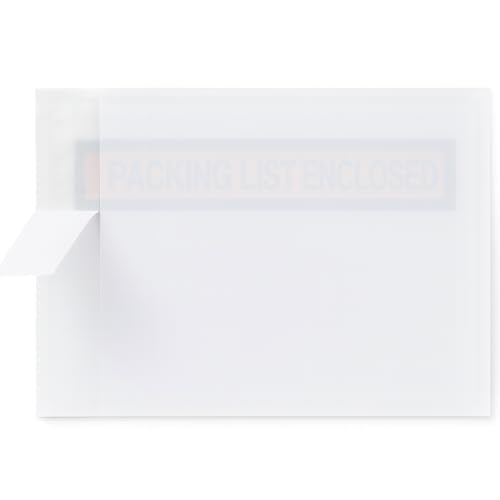 Packing List Enclosed Envelopes – 4.5" x 5.5" Short Side Opening – Self-Adhesive Clear or Printed Options – Multiple Pack Sizes (Print - PLE, 500) - style: Print - PLE