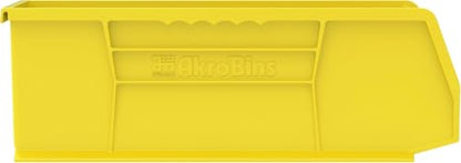 Akro-Mils 30234 AkroBins Plastic Storage Bins, 15"x5"x5", Yellow, 12-Pack - color: Yellow