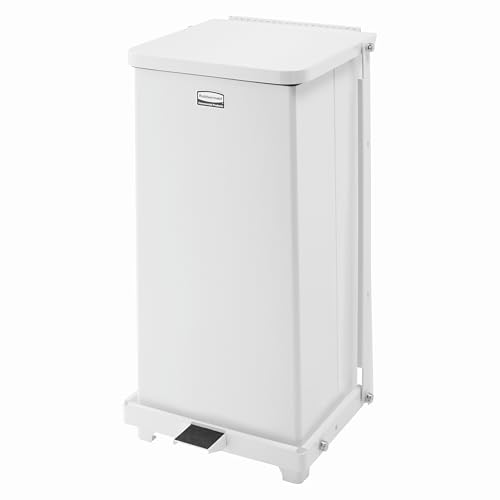 Rubbermaid Commercial Products Defenders Step-On Trash Can with Plastic Liner 6.5-Gallon White Good with Infectious Waste in Doctors Office/Hospital/Medical/Healthcare Facilities - color: White, size: 6.5G