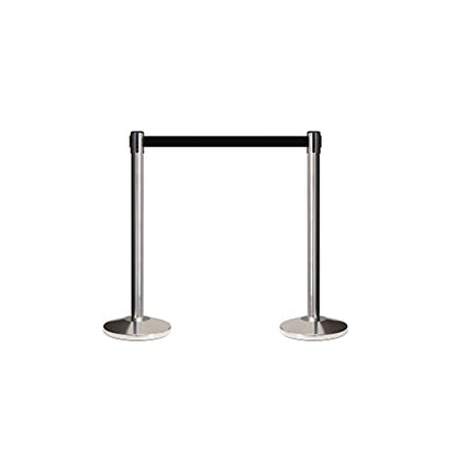 CCW Retractable Belt Barriers, 2 Pack, 7.5 Ft Black/Yellow Diagonal RBB-100 - color: Black and Yellow Diagonal, size: 7.5 Foot