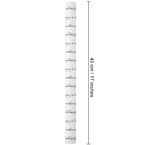 Sikiweiter Birthday Wrapping Paper - 17" x 16.5 Feet Roll - Happy Birthday to The Most Amazing Guy for Man's Birthday(Birthday Text) - color: Birthday Text