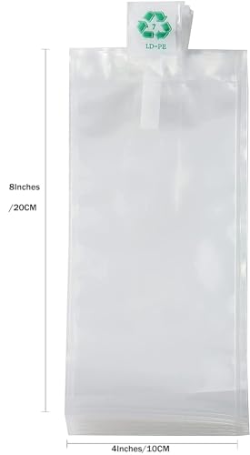 MIUPOO Clear Plastic Inflatable Air Packaging Protector Bag with Free Pump, Air Cushion Blocking Packaging Bag, 4x8 Inches, 200 Pieces - size: 4x8×200 Inches