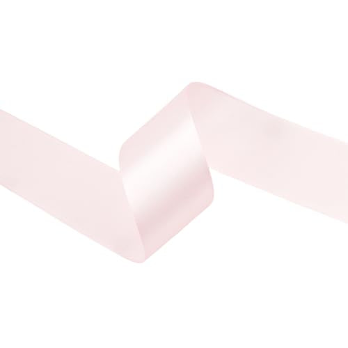 Baby Pink Satin Ribbon 1-1/2 inch X Continuous 100 Yards Pink Ribbon - color: Pink Light, size: 1-1/2" X 100Yd