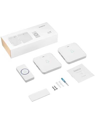AVANTEK Wireless Doorbell, 1300 ft Range, Waterproof, 2 Receivers, White - color: White