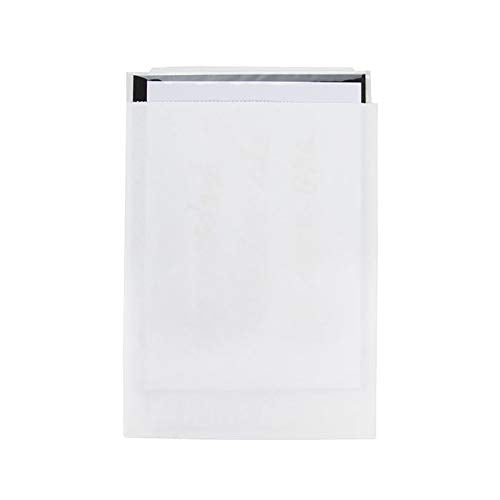 ClearBags Kraft Paper Merchandise Bag, 5” x 7 1/2”, White, 100 Pack, Retail Shopping Bags, To Go Packaging for Small Business, Baggies for Wrapped Food, Jewelry & Other Items, Sealable, MB1WA