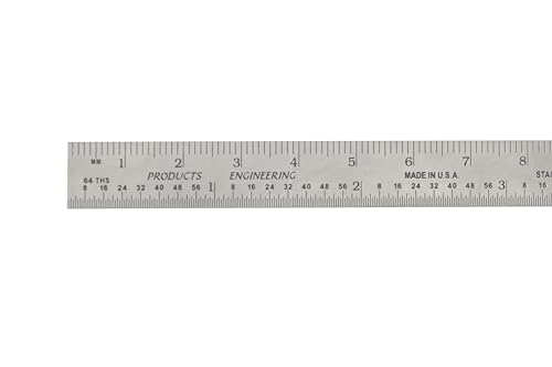 PEC Tools 6" Metal Pocket Ruler, Inch & mm & Metric Equivalent,3pcs - color: Metric Equivalent Chart, size: 3