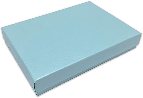 TheDisplayGuys 25 Cardboard Gift Jewelry Boxes w/Paddings #53-5.4x3.9x1 - color: Turquoise