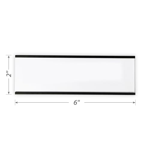 SmartSign Magnetic 'C' Channel Label Holders | 2" x 6", Pack of 10 - size: 2" x 6"