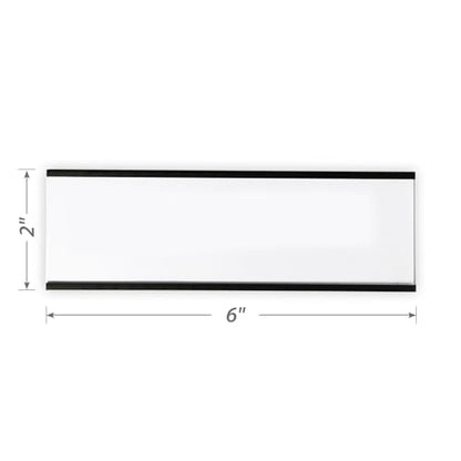 SmartSign Magnetic 'C' Channel Label Holders | 2" x 6", Pack of 10 - size: 2" x 6"