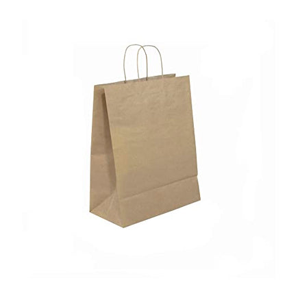 JET PAPER BAGS - 13”x7”x17” Inch [250 Pcs] Large Brown Paper Bags with Handles Prime for Takeout, Grocery, Goody, Retail, Party, Gifts, Weddings - color: 13" x 7" x 17"