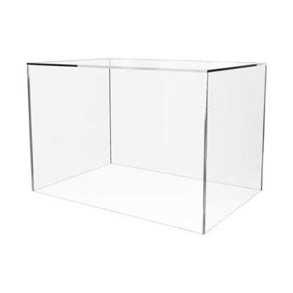 18" x 12" x 12" Acrylic Display Riser Box No Lid with One Open Side Versatile Large Clear Retail Product Platform and Merchandise Storage Bin by Marketing Holders - size: 18"w x 12"d x 12"h
