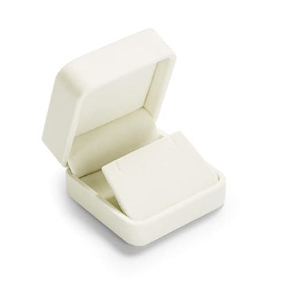 Oirlv White Velvet Earring Box，Dangle Earring Stud Holder Boxes - style: Earring Box