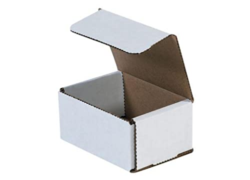 Secure Seal Shipping Boxes - 4x3x2" Mailers - White Foldable Corrugated Cardboard Packaging for Mailing, Moving, Storage, and Organizing - Strong Lightweight Foldable (Bulk 400 Pack) - size: 4x3x2 Pack of 400