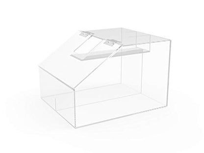 FixtureDisplays® 2.5 Gallon Acrylic Candy Bin, 2 Compartments, Scoop Holder 10" W X 8" H X 12" D 19491